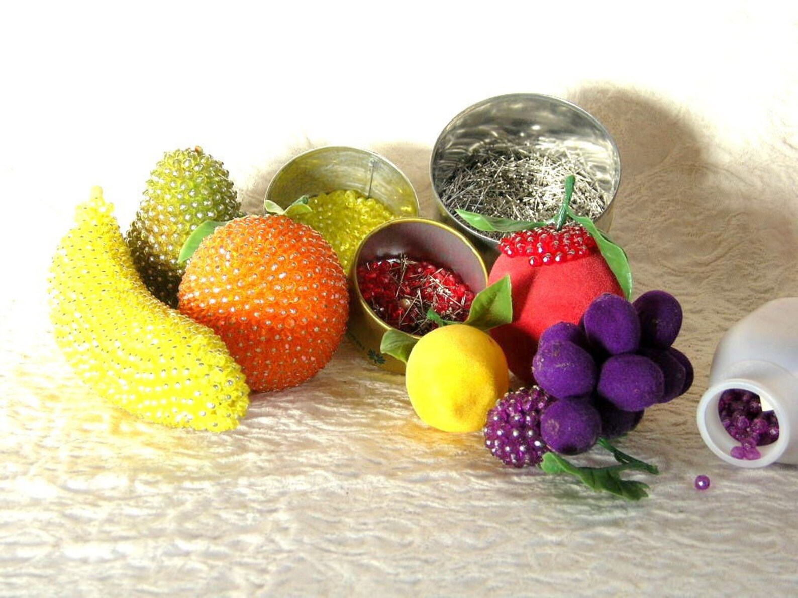 Vintage Beaded Fruit Craft Kit Etsy