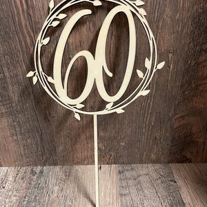 Tårtdekoration nummer 60 – Digital fil | SVG PNG PDF DXF AI | Födelsedag, DIY, Trälaser, Plotter