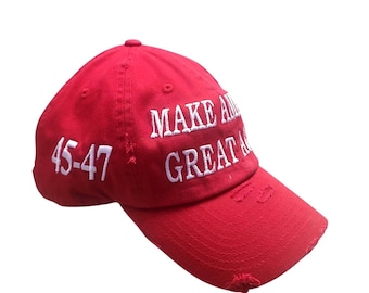 Vintage Trump Caps - 2024 USA Embroidered Hat Make America Great Again -Hat Election Campaign- Baseball Caps- Maga Vintage Hats.