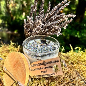 Lavender Dreams Soy Candle  7oz & 10oz Handmade  Choose With or Without Real Lavender Bits
