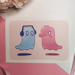 Carte Napstablook & Hapstablook/Mettaton Undertale - Illustration A6 - Format carte postale