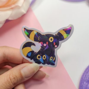 Sticker Noctali - Autocollant Vinyle Waterproof Holographique mignon