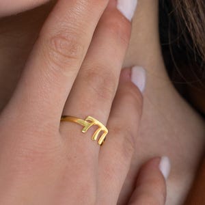Angel Number Ring, 14K Gold Lucky Number Ring, Angel Numbers, 111, 222, 333, 444, 555, 666, 777, 888, 999, Minimalist Handmade Women Jewelry