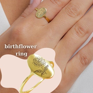 Multiple Birth Flower Ring, Bouquet Ring, Personalized Family Flowers Ring, Floral Rings, Birthflowers Ring for Mom, Mother&#39;s Day Gift