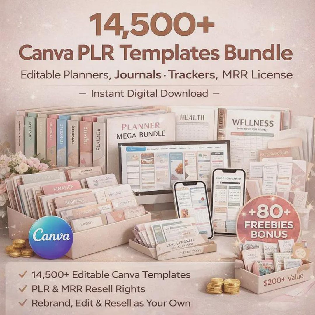 Done-for-you Canva Templates Bundle | Editable Planners, Journals ...