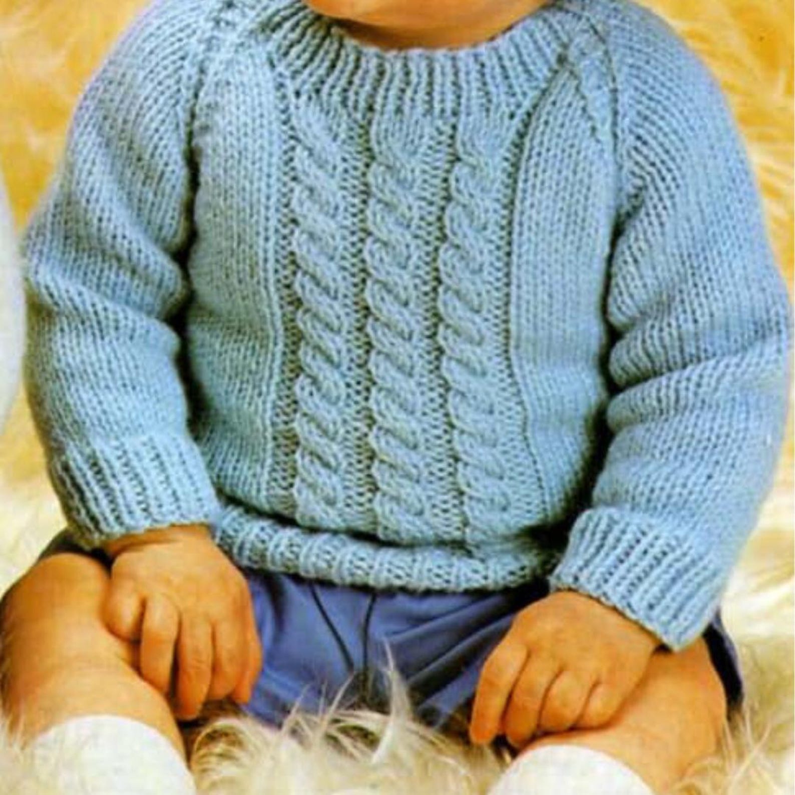 Cable Stitch Knitted Jumper Pattern and Circle Lace Effect Knitted ...