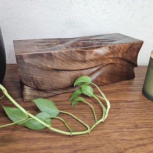 Hand carved walnut wooden keepsake box, hand made jewelry box, artisan memory box, high end wooden box, unique carving detail art box