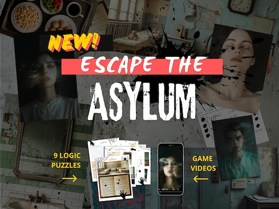 Escape the Asylum: DIY Logic Puzzle Game (PDF Download)