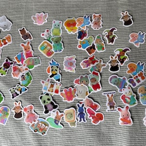 Calico Critter, Sylvanian Family Misprints Sticker Pack 10pcs