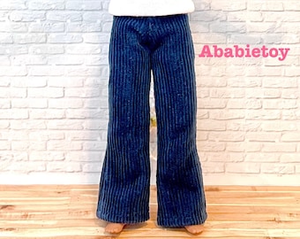 Pantalón de pana de moda para Blythe - Azul marino