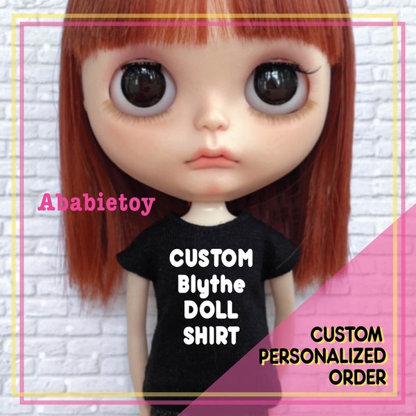 Custom Personalized Cotton Jersey T-Shirt for Neo Blythe Doll