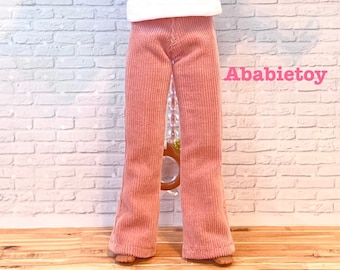 Fashion Corduroy Pant for Blythe - blush pink