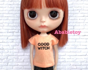 Lt Orange Cotton Jersey T-Shirt for Blythe - Good Witch