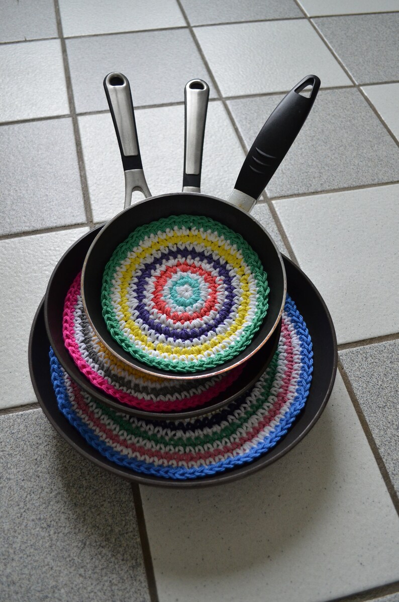 Set of 3 Striped Pan ProtectorsDecorative Coasters