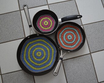 Set of 3 Striped Pan ProtectorsDecorative Coasters