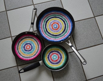 Set of 3 Striped Pan ProtectorsDecorative Coasters