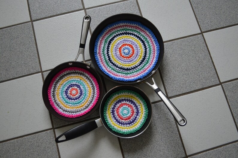Set of 3 Striped Pan ProtectorsDecorative Coasters