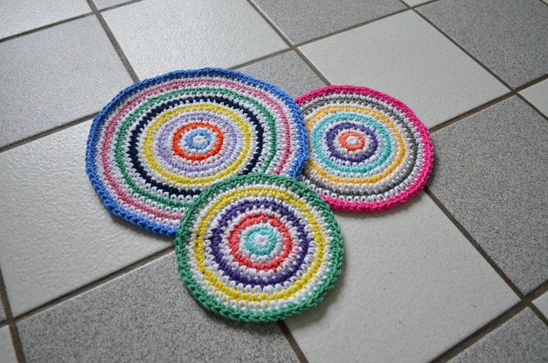 Set of 3 Striped Pan ProtectorsDecorative Coasters