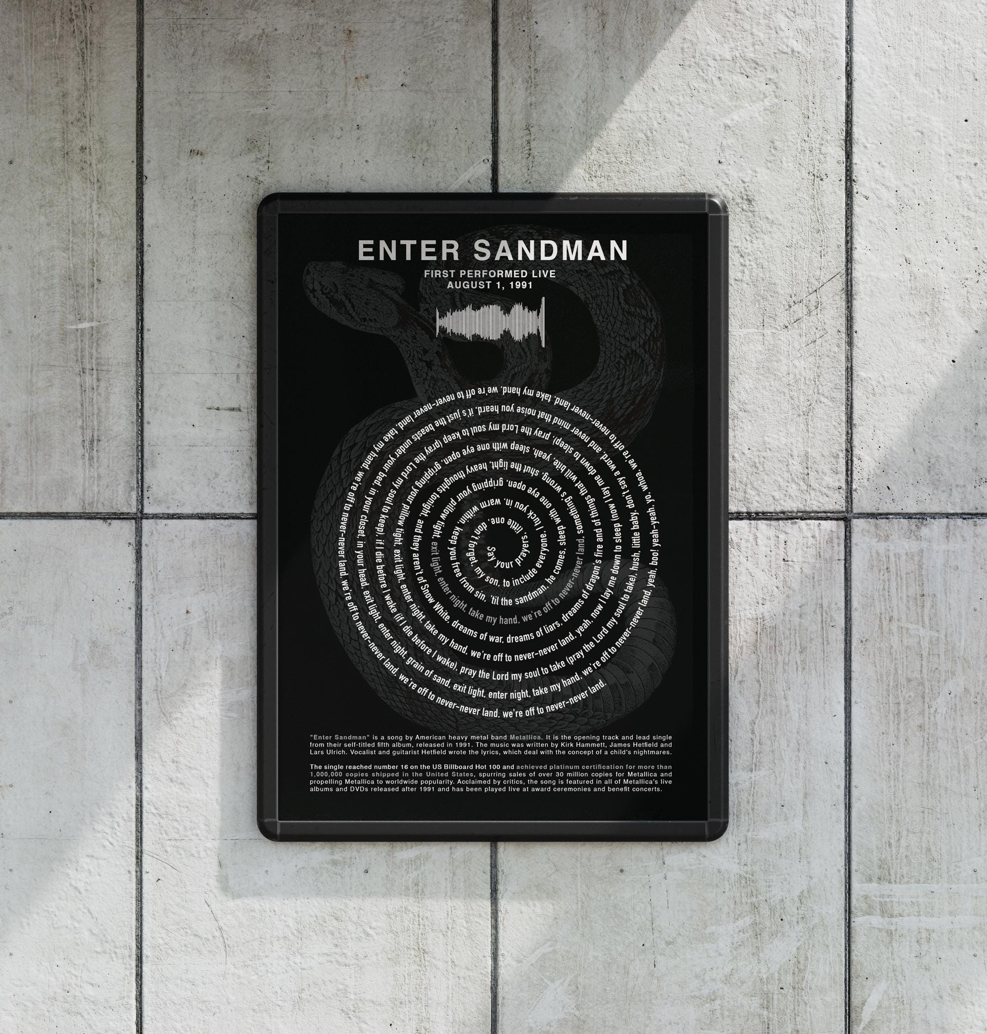 Enter Sandmanさま専用 Metallica Enter Sandman - Japan 1986 Live Limited Edition Red