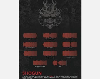 Trivium Shogun, Album Sound Waves Printed Poster - Premium Semi-Glossy Paper Poster