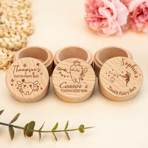 Personalised Baby Gifts, Engraved Wooden Tooth Fairy Box, Baby Tooth Keepsake Box, Kids Tooth Fairy Holder, Baby Shower Gift, Birthday Gift