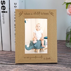 Personalized Grandparent Picture Frame When a Child is Born So are Grandparents Pregnancy Announcement First Time Grandparents Gifts for Her