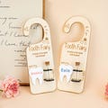 Personalised Tooth Fairy Pickup Dropoff Door Hanger,Kids Easter Gift,Custom Tooth Fairy Door Hanger,Wooden Tooth Fairy Sign,Baby Shower Gift