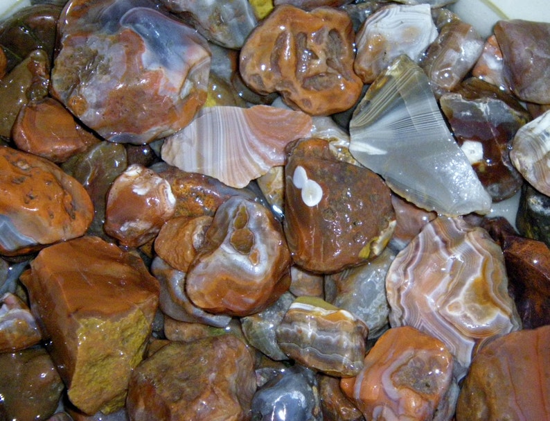 1 Pound Rough LAKE SUPERIOR AGATES for Tumbling Jewelry or Etsy