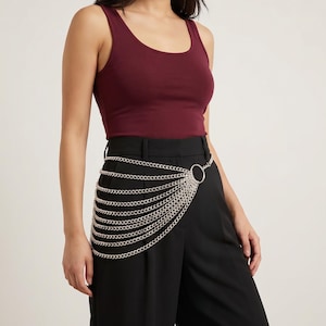 Silver Chain Belt - Etsy Silver Chain Belt - Etsy
