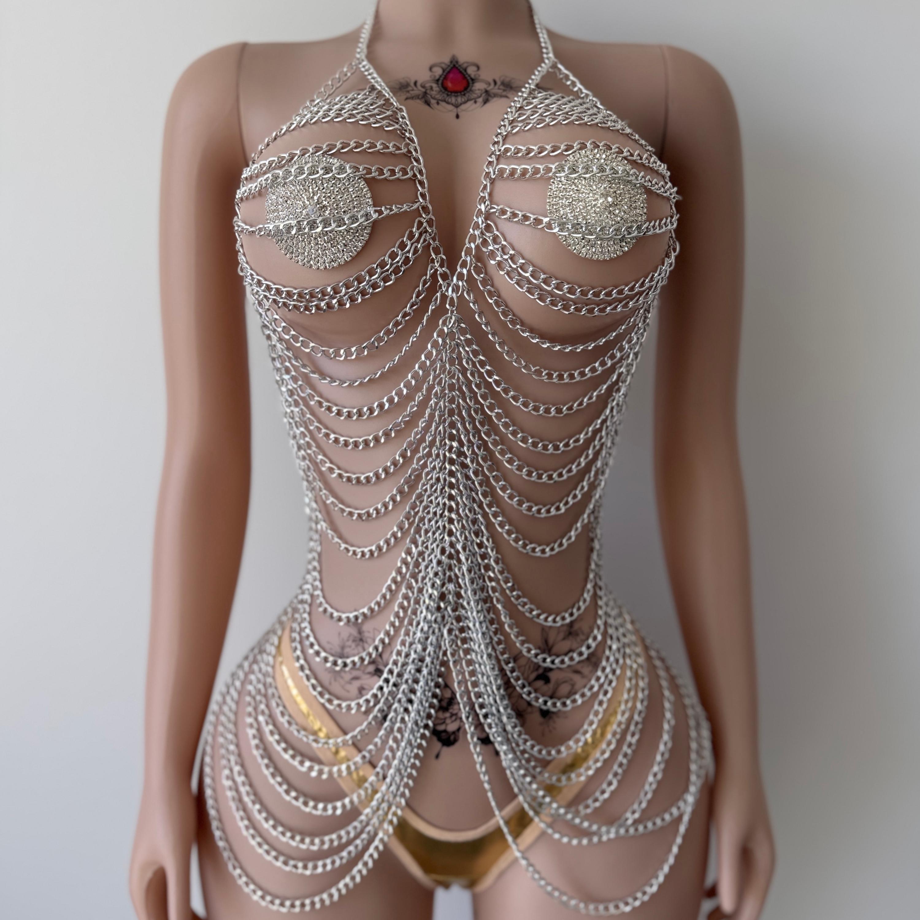 Thick Chain Harness Body Jewelry