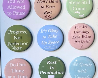 Selbstfürsorge Affirmation Magnete | Achtsamkeit Geschenke | Mentale Gesundheit Erinnerungs-Set