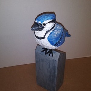 Hand Carved Blue Jay image 2