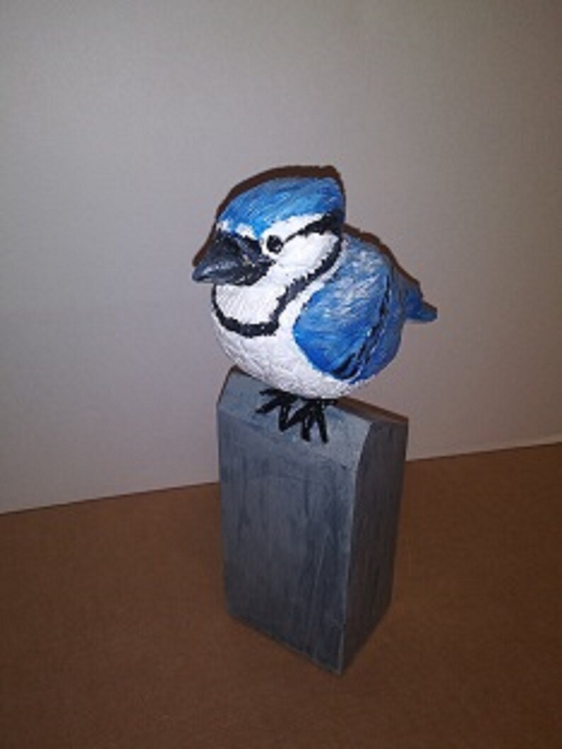 Hand Carved Blue Jay image 2