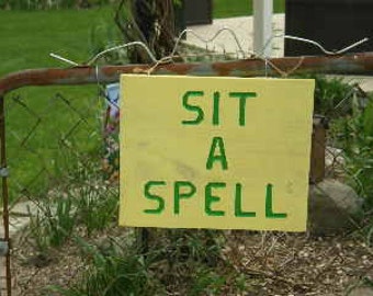 Custom Garden Sign - Sit a Spell