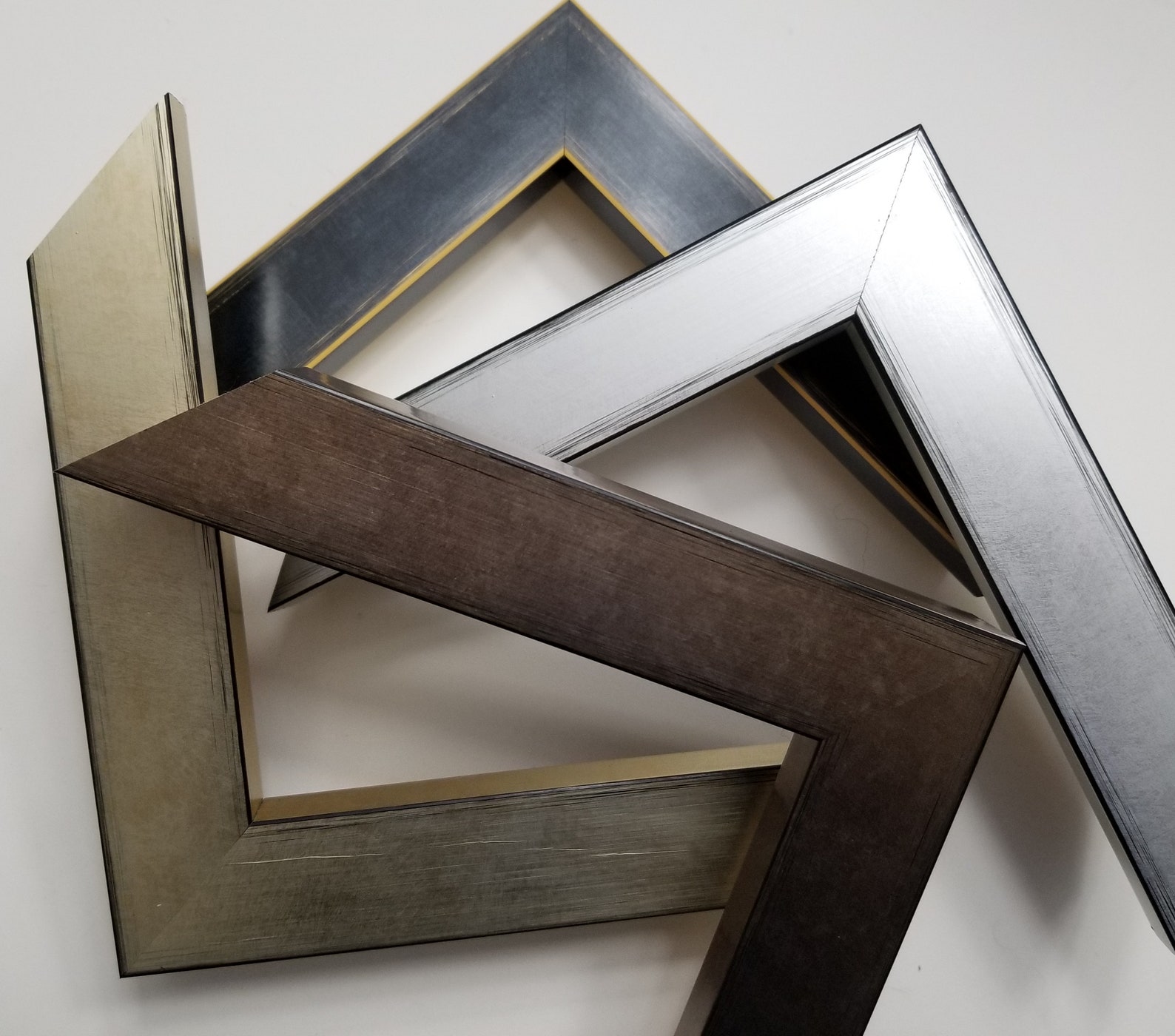 8 x 10 20 x 24 Contemporary picture frames black silver Etsy