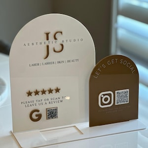 Let's Get Social Sign | Signe de code QR | Panneau de paiement | Signe de médias sociaux d'affaires | Enseigne pour petite entreprise | Enseigne du marché des petites entreprises