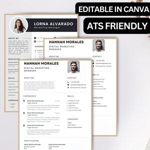 Marketing Manager Resume Template, Modern Resume Design | Professional Resume Template for Word and Pages | Resume Template