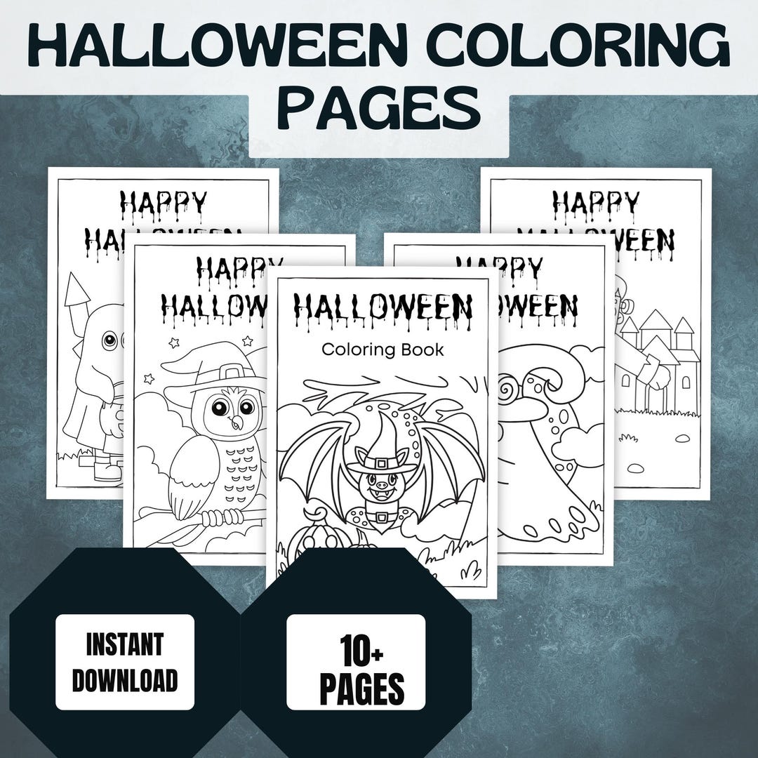 PLR Halloween Activity Pages for Kids Printable PDF, Coloring Sheets ...