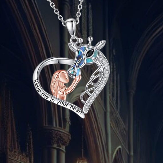 925 Sterling Silver Giraffe Necklace Animal Jewelry Gifts for Her