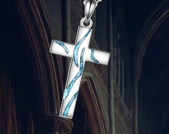 Jesus Cross Necklace Pendant Necklace Religious Gifts for Women Men