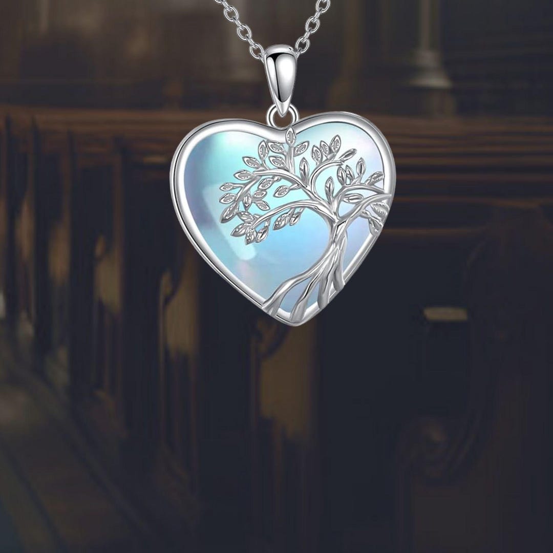 Tree of Life Moonstone Necklace 925 Sterling Silver I Love You Jewelry ...