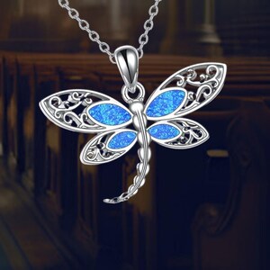Dragonfly Necklace For Women Girls 925 Sterling Silver Dragonfly Necklace Jewelry for Women