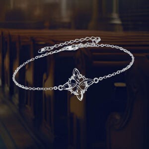 Witches Knot Bracelet 925 Sterling Silver Celtic Knot Bracelet for Women