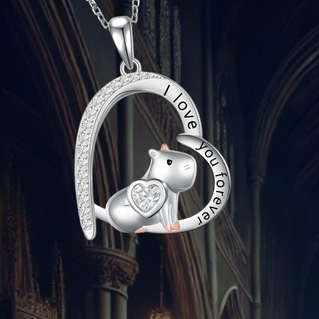 Flyow Capybara Schmuck Set 925 Sterling Silber - Bubble Tea Ohrringe & Halskette