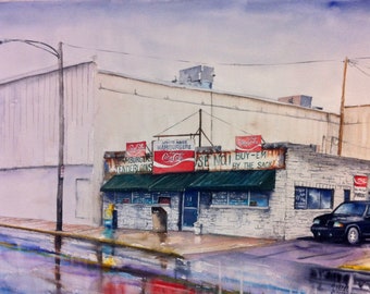 Whites Diner, Coca Cola diner hamburger lunch city rain food logansport smalltown hometown indiana cheeseburger