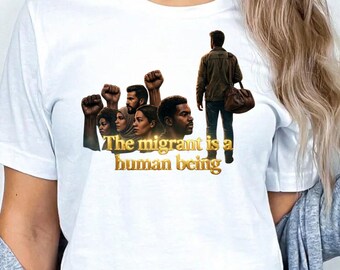 Immigrants Are Human – Powerful Immigration Rights T-Shirt | Human Rights Protest Shirt USA | Equality & Freedom Design | Printable Download