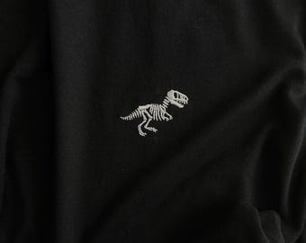 T-Rex Dinosaur Skeleton T-Shirt: Heavy Cotton Unisex Tee