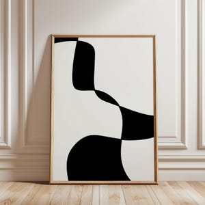 Samenvatting nr. 16 zwarte afdrukbare poster trendy woonkamer slaapkamer decor modern minimalistisch esthetisch appartement muurkunst digitale download