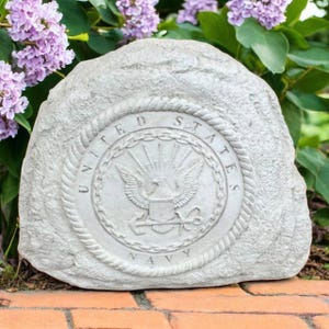 United States navy figure, Navy soldier sculpture, Backyard grave, Fallen soldier statue, Memorial rock, Grave for yard or garden