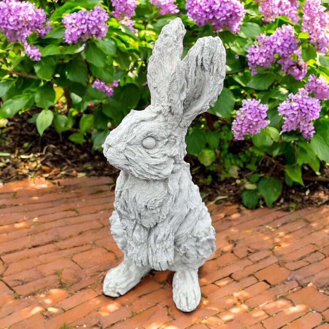 Detailed Rabbit Statue, Garden Bunny Sculpture, Wild Life Outdoor ...
